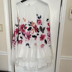 Floral  Dress/Shirt size I XL